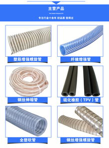 廠家直銷PU聚氨鋼絲透明軟管批發(fā)價(jià)格,通風(fēng)酯吸塵排水排氣軟管圖片用途